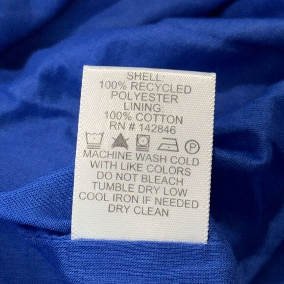 New Rhode Mina Draped Floral-Print Crepe de Chine Mini Dress Blue Small - Picture 13 of 14